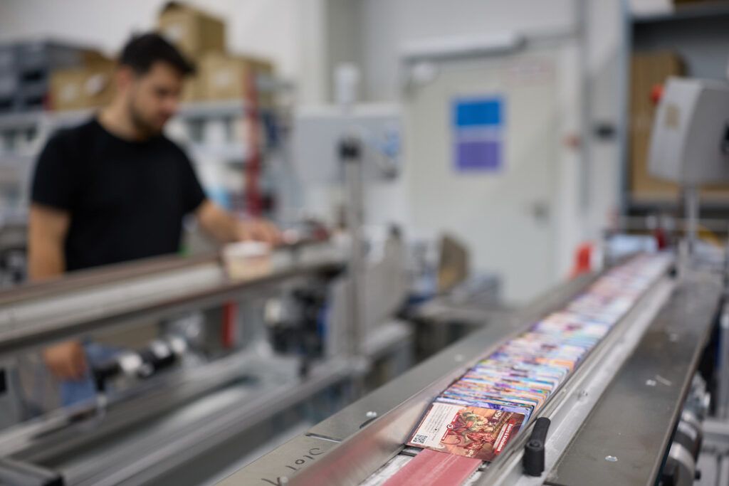 Foto aus der Produktionshalle für Spielkarten